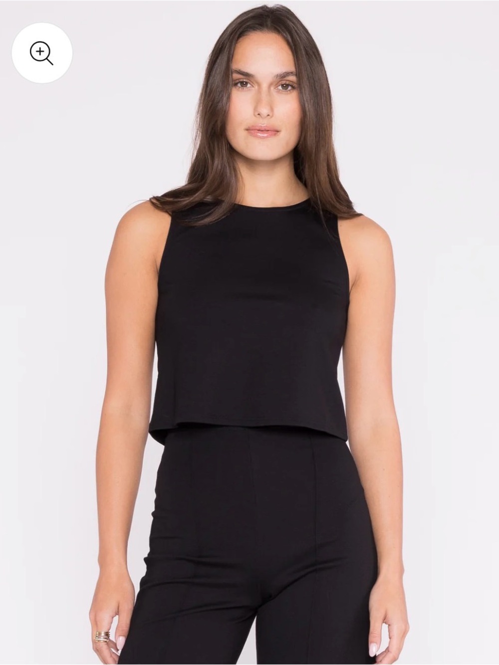 Ripley Rader BLACK PONTE KNIT TANK Top